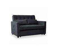 Canapé Convertible 2 Places "Kyara" 133cm Noir