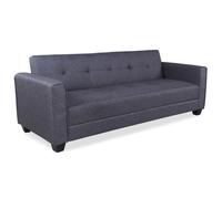 Canapé convertible 3 places Clayton Tissu Gris foncé