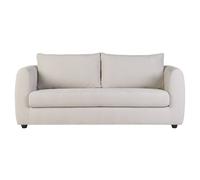 Canapé convertible 3 places en tissu effet velours beige harlo