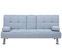 Canapé convertible 3 places en tissu gris clair ROXEN