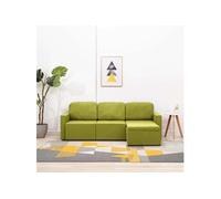 Vidaxl Canap¿¿-Lit Modulaire 3 Places Vert Tissu