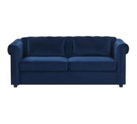 Canapé convertible 3 places en velours bleu foncé CHESTERFIELD - BELIANI - Elégance - Chic - Moelleux