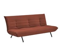 Canapé convertible 3 places en velours terracotta ANATOLE