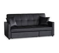 Canapé convertible 3 places Julieta Noir