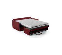 Canapé convertible 3 places MAD IN ITALY AGATHE rouge tissu 140x190