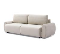 Canapé convertible 3 places Traviata Velours Beige
