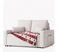 Canapé Convertible - Bealife - Canapé Lit 2 Place - 2 Oreillers - 2 Poches Latérales - Fauteuil - Chaise Longue - Roue Pliante