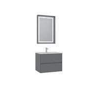 Canapé Convertible Bellman 3 places Velours côtelé 250cm Gris Foncé