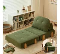 Canapé Convertible Canapé Velours Cotelé Petit Canape Lit avec Matelas Meridienne Escamotable Chauffeuse 1 Place Adulte Canape Pouf Fauteuil Lit Banquette pour Salle de Séjour Chambre d'ami (Vert)
