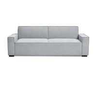 Canapé convertible clic-clac 3 places Pikado Tissu effet lin Gris clair