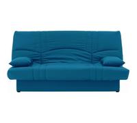 Canapé convertible clic clac 3 places - Tissu Bleu canard - L 190 x P 92 cm - DREAM - Style Contemporain