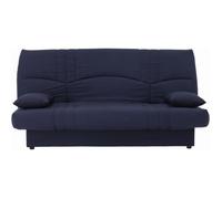 Canapé convertible clic clac 3 places - Tissu Bleu foncé - L 190 x P 92 cm - DREAM - Style Contemporain