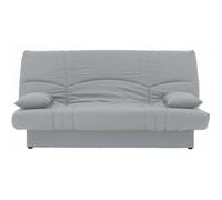 Canapé convertible clic clac 3 places - Tissu Gris clair - L 190 x P 92 cm - DREAM - Style Contemporain