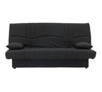 Banquette clic clac 3 places - Tissu noir - L 190 x P 92 cm - DREAM - Style Contemporain