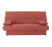 Canapé convertible clic clac 3 places - Tissu Terracotta - L 190 x P 92 cm - DREAM - Style Contemporain