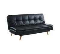 Canapé convertible clic-clac 3 places ZARINA en simili - Noir