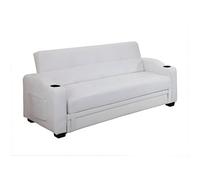 Canapé convertible clic clac en simili MIRELLA - Blanc