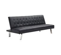 Canapé convertible clic-clac en simili noir GUILLAUME