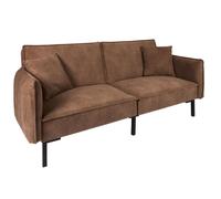 The Home Deco Factory - Canapé convertible en tissu Club Marron G