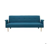 Canapé convertible design bleu canard OSCAR - Miliboo