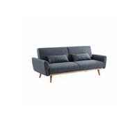 Canapé convertible design en tissu - Oskar - 2 - 3 places scandinave droit avec pieds bois