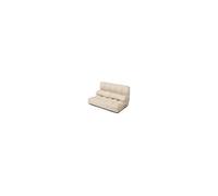 COSTWAY Canapé Convertible, Chauffeuse Dossier Réglable 6 Positions, 2 Coussins, Tissu Aspect Suédé Lavable Beige