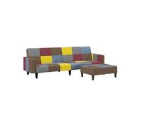Canape convertible en.casa 2 places en tissu multicolore 84.5 x 220 x 31 cm