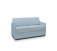 Canape convertible [en.casa] 3 places en simili-cuir bleu 140 x 170 x 45 cm
