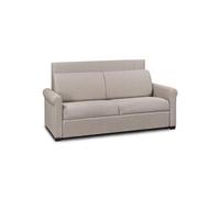 Canape convertible [en.casa] 4 places en simili-cuir beige 220 x 220 x 45 cm