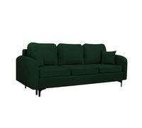Canape convertible en.casa 4 places en tissu vert 228 x 228 x 96 cm