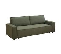 Canapé convertible en tissu 3 places vert L 220 cm - Oviala