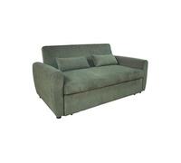 Canapé convertible en velours côtelé vert 2 places MATT Vert G