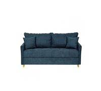 Canapé convertible express 160 RASPAIL matelas 16 cm sommier LATTES Genesis Bleu Pacific