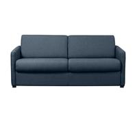 LOUNGITUDE - Canapé Convertible système Couchage Express 3 Places en Tissu 140cm Bleu foncé
