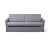 LOUNGITUDE - Agathe - Canapé Convertible - Express - 3 Places - Véritable Matelas - en Tissu - Gris Clair -L198cm