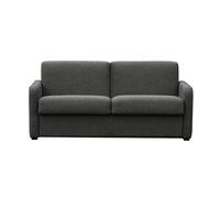 Canapé convertible express 3 places AGATHE en Tissu - matelas 13cm - Gris foncé, Couchage 160x190cm