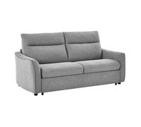 Canapé convertible express 3 places en tissu gris - Couchage 140 cm SOVANIA