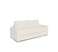 Canapé convertible EXPRESS BILBAO couchage 140 cm matelas 16 cm sommier LATTES velours ivoire
