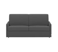 Canapé 3 places convertible express en tissu gris - Couchage 140 cm - Matelas 18 cm CALIFE