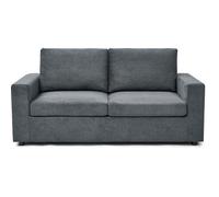 Canapé convertible express en tissu ""Elena"" - 3 places - Couchage 140 cm - Gris