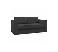 Canapé convertible EXPRESS IBIZA SUPRA 140cm sommier lattes matelas mémory DUNLOPILLO 16 cm velours côtelé zoom graphite