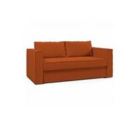 Canapé convertible EXPRESS IBIZA SUPRA 140cm sommier lattes matelas mémory DUNLOPILLO 16 cm velours côtelé zoom terra