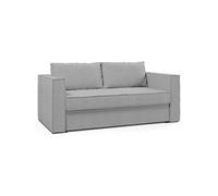 Canapé convertible EXPRESS IBIZA SUPRA 160cm sommier métal matelas mémory DUNLOPILLO 16 cm velours côtelé zoom gris