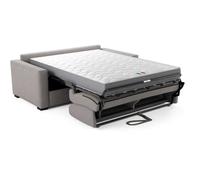 Canapé convertible express JOHN - 3 places - Tissu gris - 190 x 100 x 87 cm
