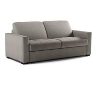 Canapé convertible express - MARIUS - Tissu Beige - matelas 14cm - 190 x 100 x 87 cm