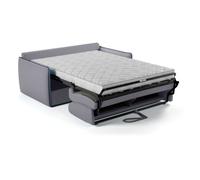 Canapé convertible express - matelas 14cm - AGATHE - Tissu Gris - 175 x 100 x 87 cm