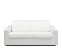 Canapé convertible express MIDNIGHT 140cm matelas 16cm polyuréthane blanc blanc G
