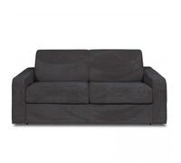 Canapé convertible express MIDNIGHT 140cm matelas 16cm velours côtelé zoom graphite