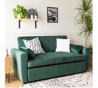 Happy Garden Canapé convertible MATT en velours vert 2 places 93 x 169 x 85 cm