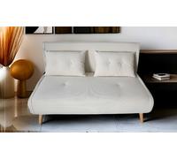 Canapé convertible Lipik en velours côtelé beige 2 places Kocoon